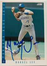 Manny Lee Signed 1993 Score Baseball Card - Toronto Blue Jays