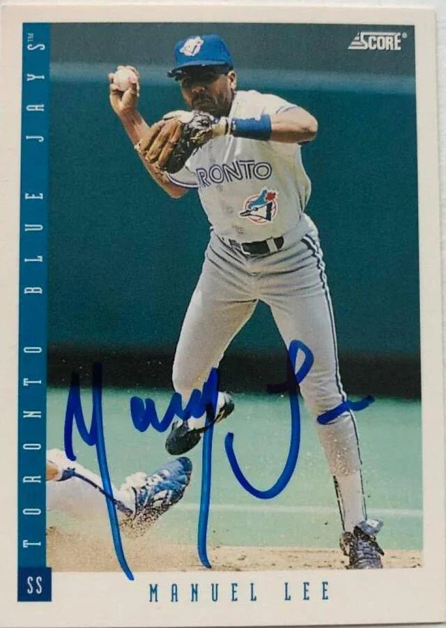 Manny Lee Signed 1993 Score Baseball Card - Toronto Blue Jays