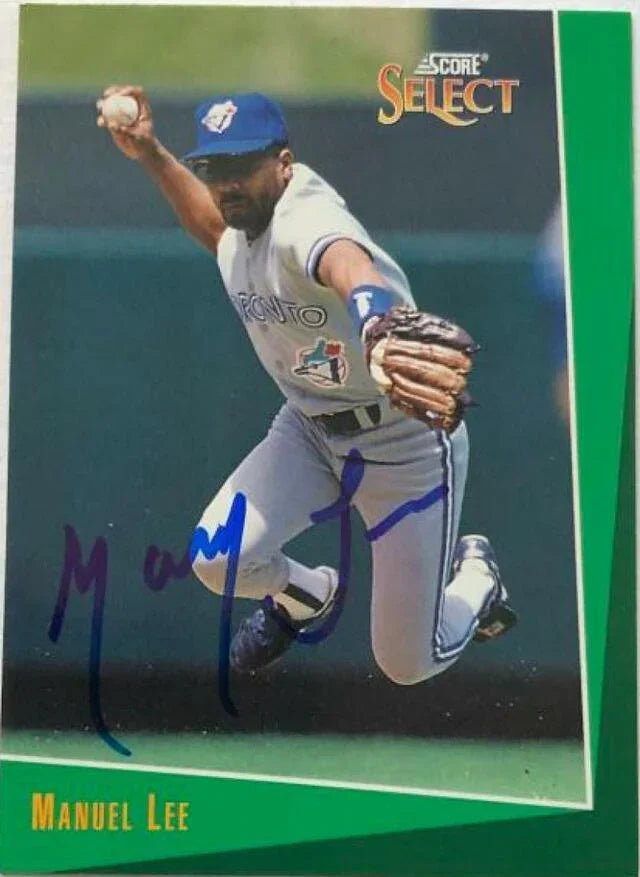 Manny Lee Signed 1993 Score Select Baseball Card - Toronto Blue Jays