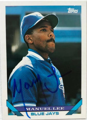 Manny Lee Signed 1993 Topps Baseball Card - Toronto Blue Jays