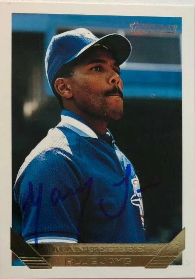 Manny Lee Signed 1993 Topps Gold Baseball Card - Toronto Blue Jays
