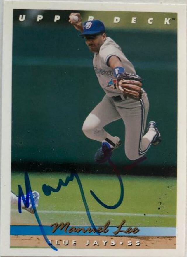 Manny Lee Signed 1993 Upper Deck Baseball Card - Toronto Blue Jays - PastPros