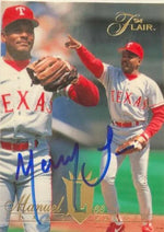 Manny Lee Signed 1994 Flair Baseball Card - Texas Rangers