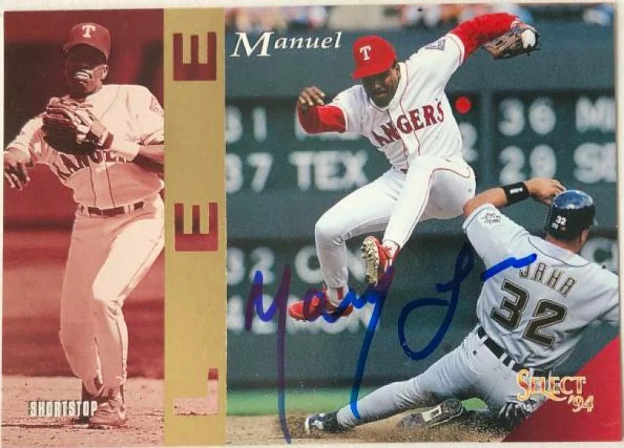Manny Lee Signed 1994 Score Select Baseball Card - Texas Rangers