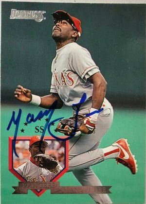 Manny Lee Signed 1995 Donruss Baseball Card - Texas Rangers