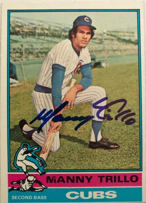 Manny Trillo Signed 1976 Topps Baseball Card - Chicago Cubs - PastPros