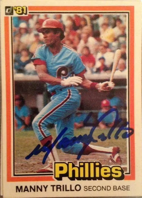 Manny Trillo Signed 1981 Donruss Baseball Card - Philadelphia Phillies