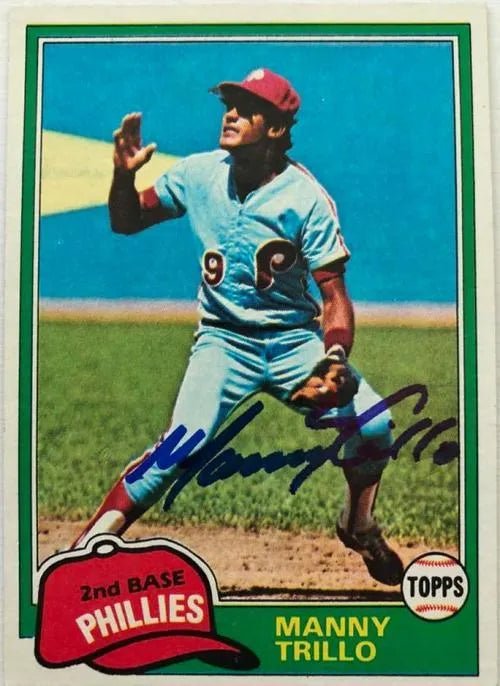 Manny Trillo Signed 1981 Topps Baseball Card - Philadelphia Phillies