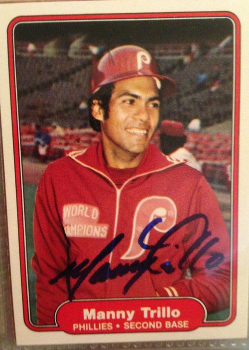 Manny Trillo Signed 1982 Fleer Baseball Card - Philadelphia Phillies - PastPros