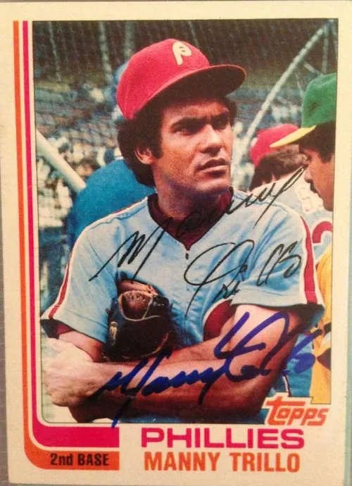 Manny Trillo Signed 1982 Topps Baseball Card - Philadelphia Phillies