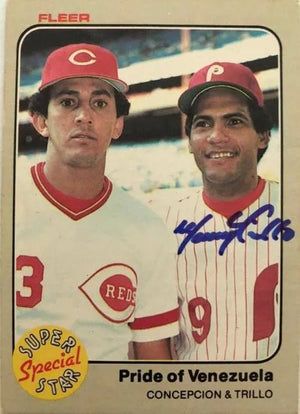 Manny Trillo Signed 1983 Fleer Baseball Card - Philadelphia Phillies