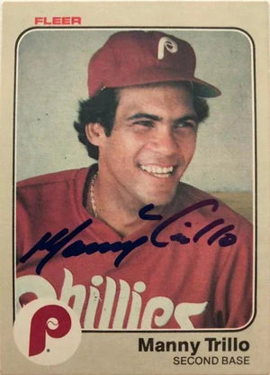 Manny Trillo Signed 1983 Fleer Baseball Card - Philadelphia Phillies