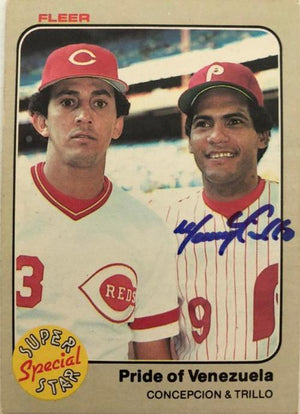Manny Trillo Signed 1983 Fleer Baseball Card - Philadelphia Phillies - PastPros