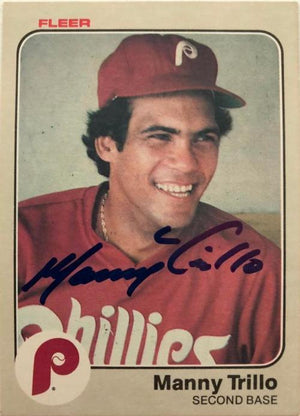 Manny Trillo Signed 1983 Fleer Baseball Card - Philadelphia Phillies - PastPros