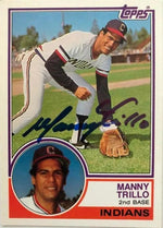 Manny Trillo Signed 1983 Topps Baseball Card - Cleveland Indians