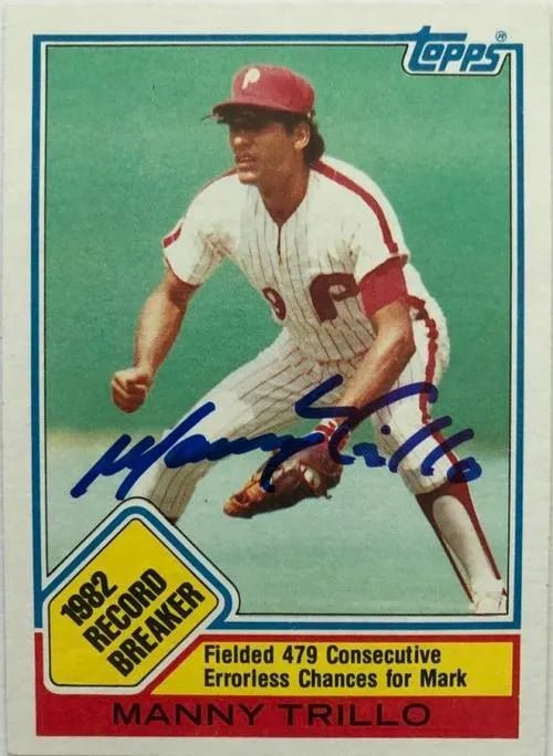 Manny Trillo Signed 1983 Topps Baseball Card - Philadelphia Phillies