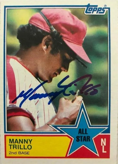 Manny Trillo Signed 1983 Topps Baseball Card - Philadelphia Phillies