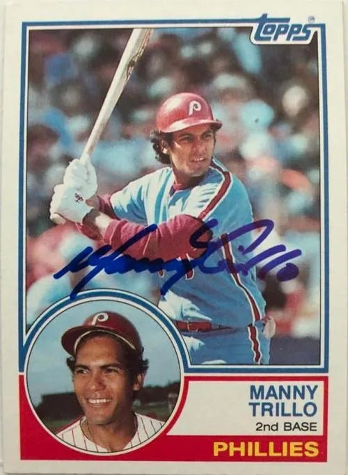 Manny Trillo Signed 1983 Topps Baseball Card - Philadelphia Phillies