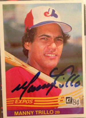 Manny Trillo Signed 1984 Donruss Baseball Card - Montreal Expos