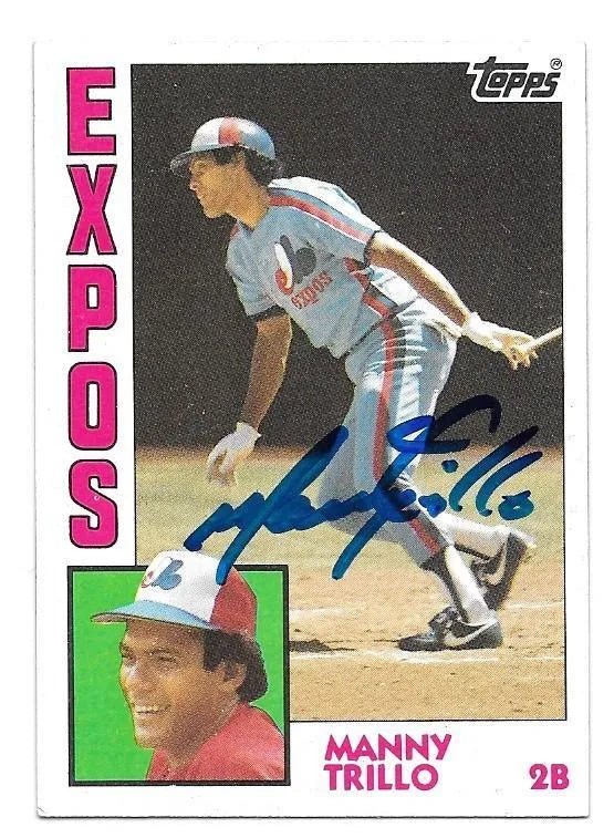Manny Trillo Signed 1984 Topps Baseball Card - Montreal Expos