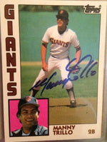 Manny Trillo Signed 1984 Topps Baseball Card - San Francisco Giants