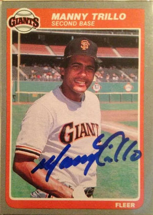 Manny Trillo Signed 1985 Fleer Baseball Card - San Francisco Giants