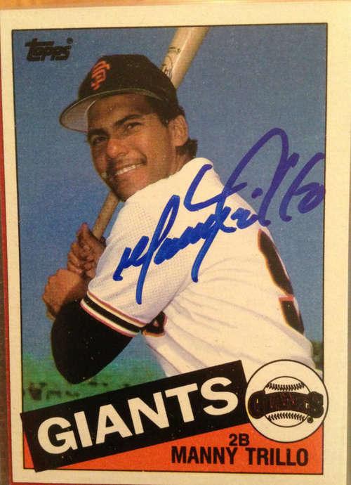 Manny Trillo Signed 1985 Topps Baseball Card - San Francisco Giants - PastPros