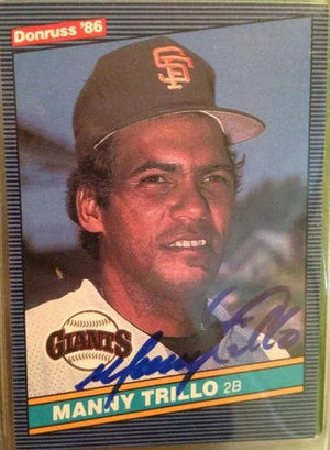 Manny Trillo Signed 1986 Donruss Baseball Card - San Francisco Giants