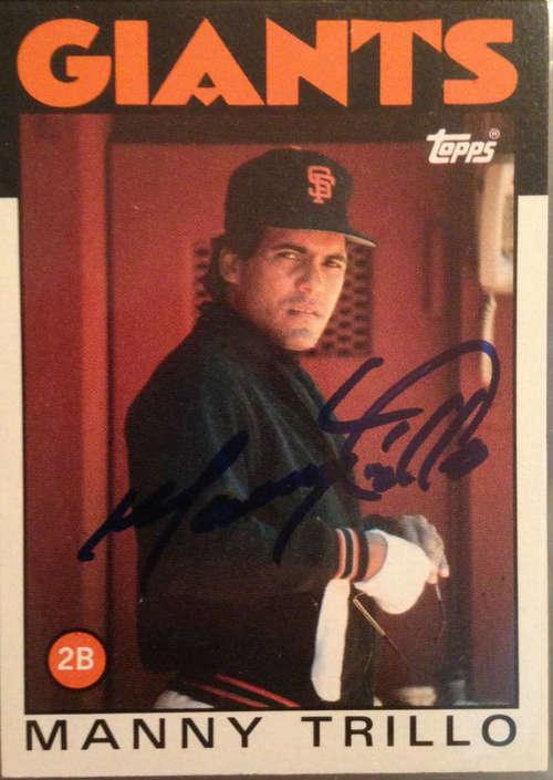 Manny Trillo Signed 1986 Topps Baseball Card - San Francisco Giants - PastPros