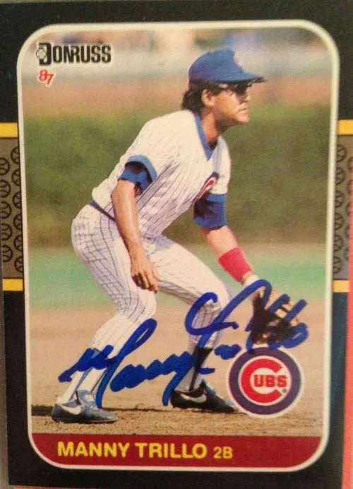Manny Trillo Signed 1987 Donruss Baseball Card - Chicago Cubs