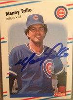 Manny Trillo Signed 1988 Fleer Baseball Card - Chicago Cubs