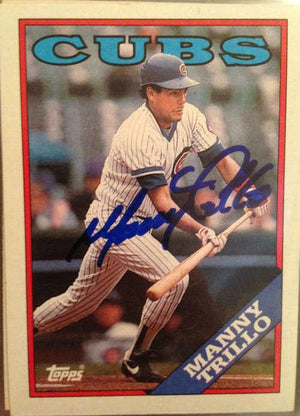 Manny Trillo Signed 1988 Topps Baseball Card - Chicago Cubs - PastPros