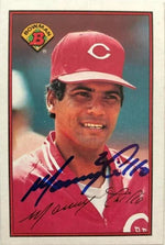 Manny Trillo Signed 1989 Bowman Baseball Card - Cincinnati Reds