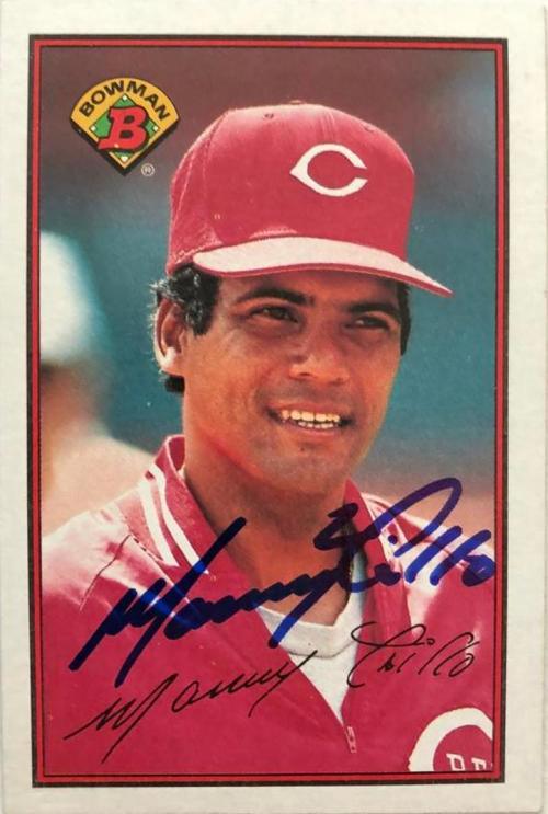 Manny Trillo Signed 1989 Bowman Baseball Card - Cincinnati Reds - PastPros