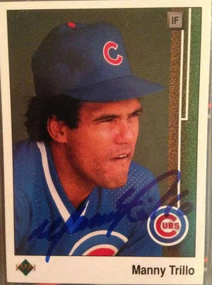 Manny Trillo Signed 1989 Upper Deck Baseball Card - Chicago Cubs