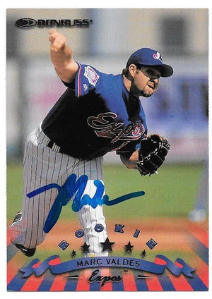 Marc Valdes Signed 1998 Donruss Baseball Card - Montreal Expos - PastPros