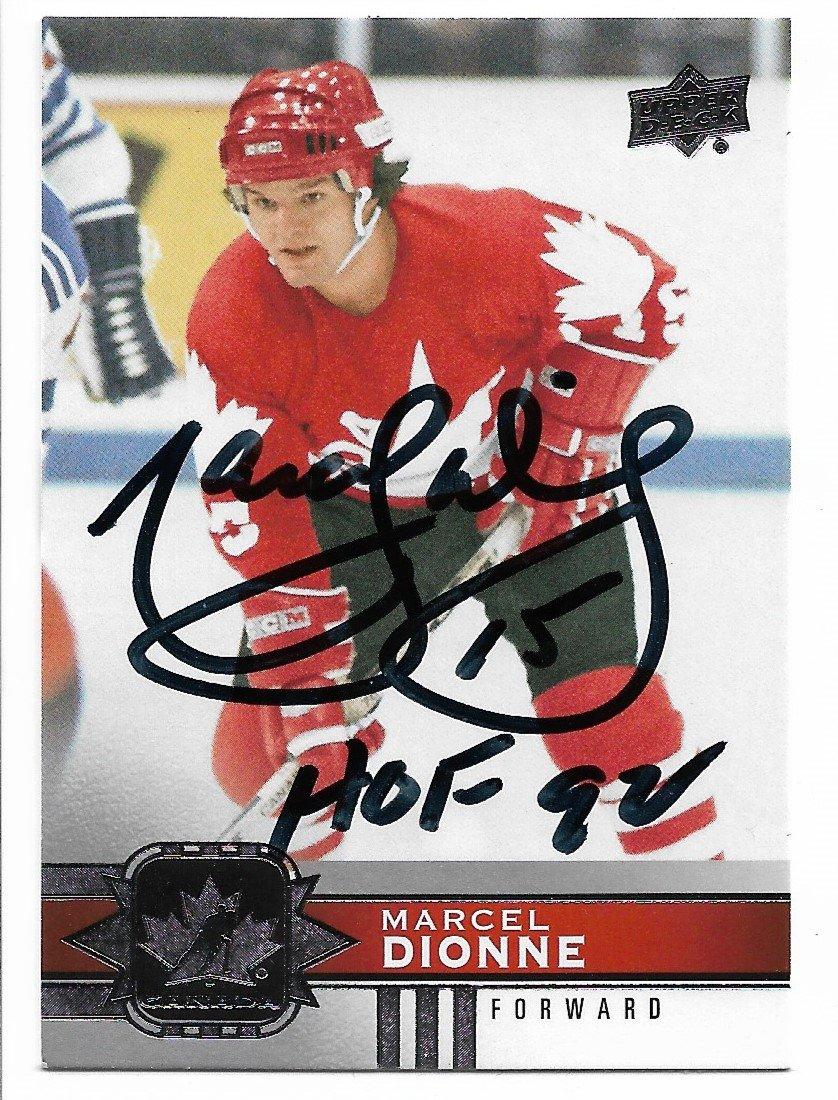 Marcel Dionne Signed 2017-18 Upper Deck Canadian Tire Hockey Card - Team Canada - PastPros