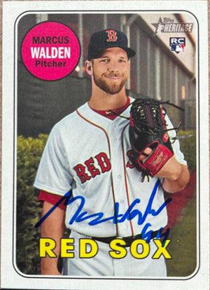 Marcus Walden Signed 2018 Topps Heritage Baseball Card - Boston Red Sox - PastPros