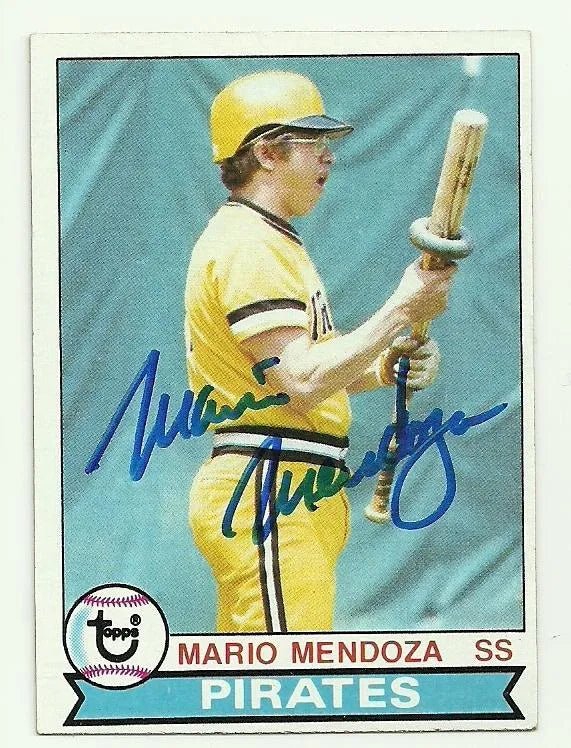 Mario Mendoza Signed 1979 Topps Baseball Card - Pittsburgh Pirates
