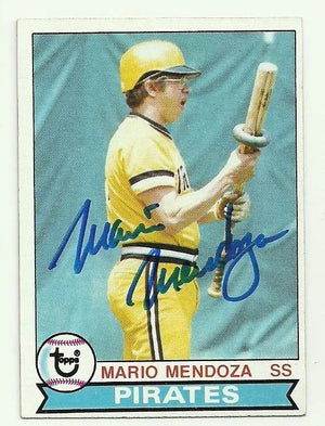 Mario Mendoza Signed 1979 Topps Baseball Card - Pittsburgh Pirates