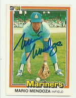 Mario Mendoza Signed 1981 Donruss Baseball Card - Seattle Mariners - PastPros