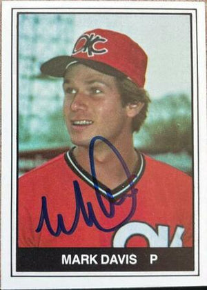 Mark Davis Signed 1982 TCMA Baseball Card - Oklahoma City 89ers - PastPros
