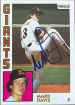 Mark Davis Signed 1984 Nestle Baseball Card - San Francisco Giants - PastPros