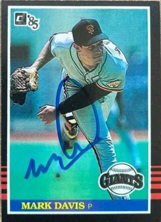 Mark Davis Signed 1985 Donruss Baseball Card - San Francisco Giants