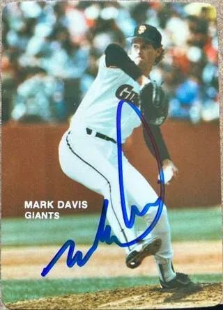 Mark Davis Signed 1985 Mother's Cookies Baseball Card - San Francisco Giants