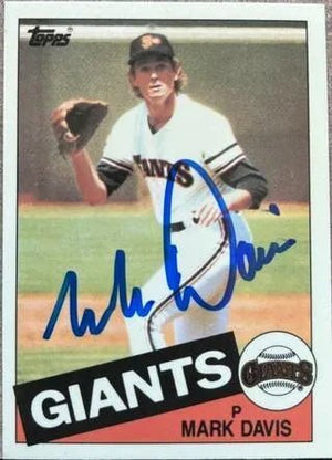 Mark Davis Signed 1985 Topps Tiffany Baseball Card - San Francisco Giants
