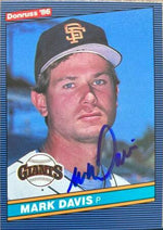 Mark Davis Signed 1986 Donruss Baseball Card - San Francisco Giants - PastPros