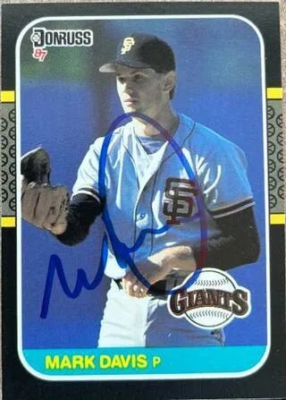 Mark Davis Signed 1987 Donruss Baseball Card - San Francisco Giants
