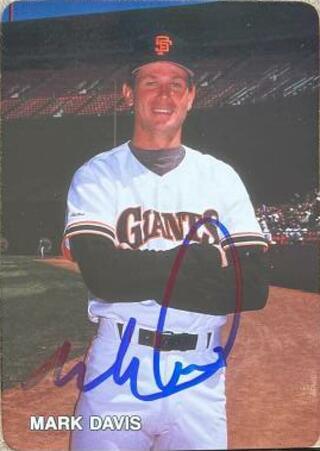 Mark Davis Signed 1987 Mother's Cookies Baseball Card - San Diego Padres - PastPros