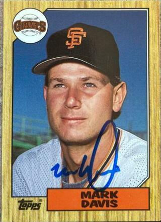 Mark Davis Signed 1987 Topps Tiffany Baseball Card - San Francisco Giants - PastPros